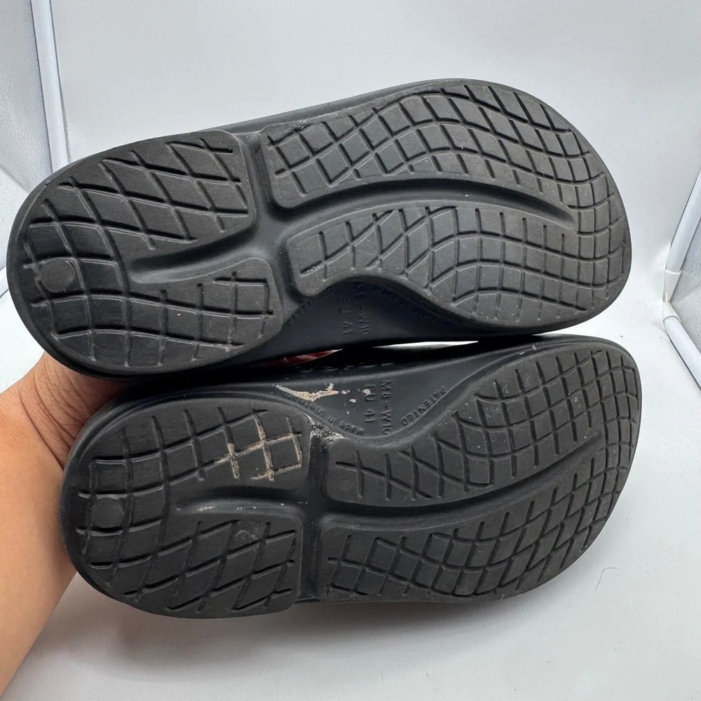 OOFOS OOahh Slide Sandal Mens Black Recovery Comfort Slip‎ On EU 41 M8 W10